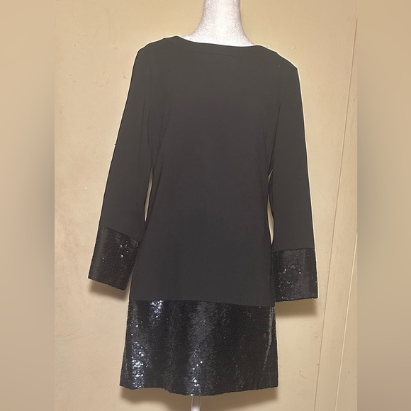 Black Trina Turk Sequin Shift Dress/Tunic, Size 4 - Picture 1 of 6